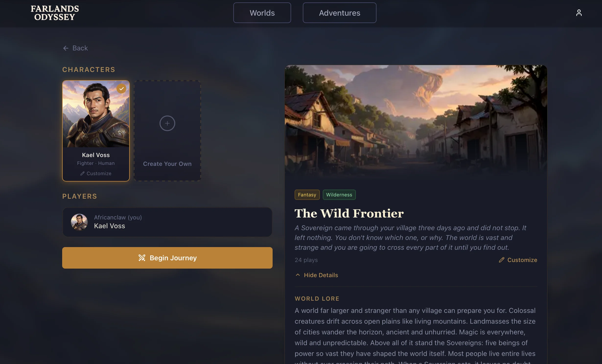 The new play page